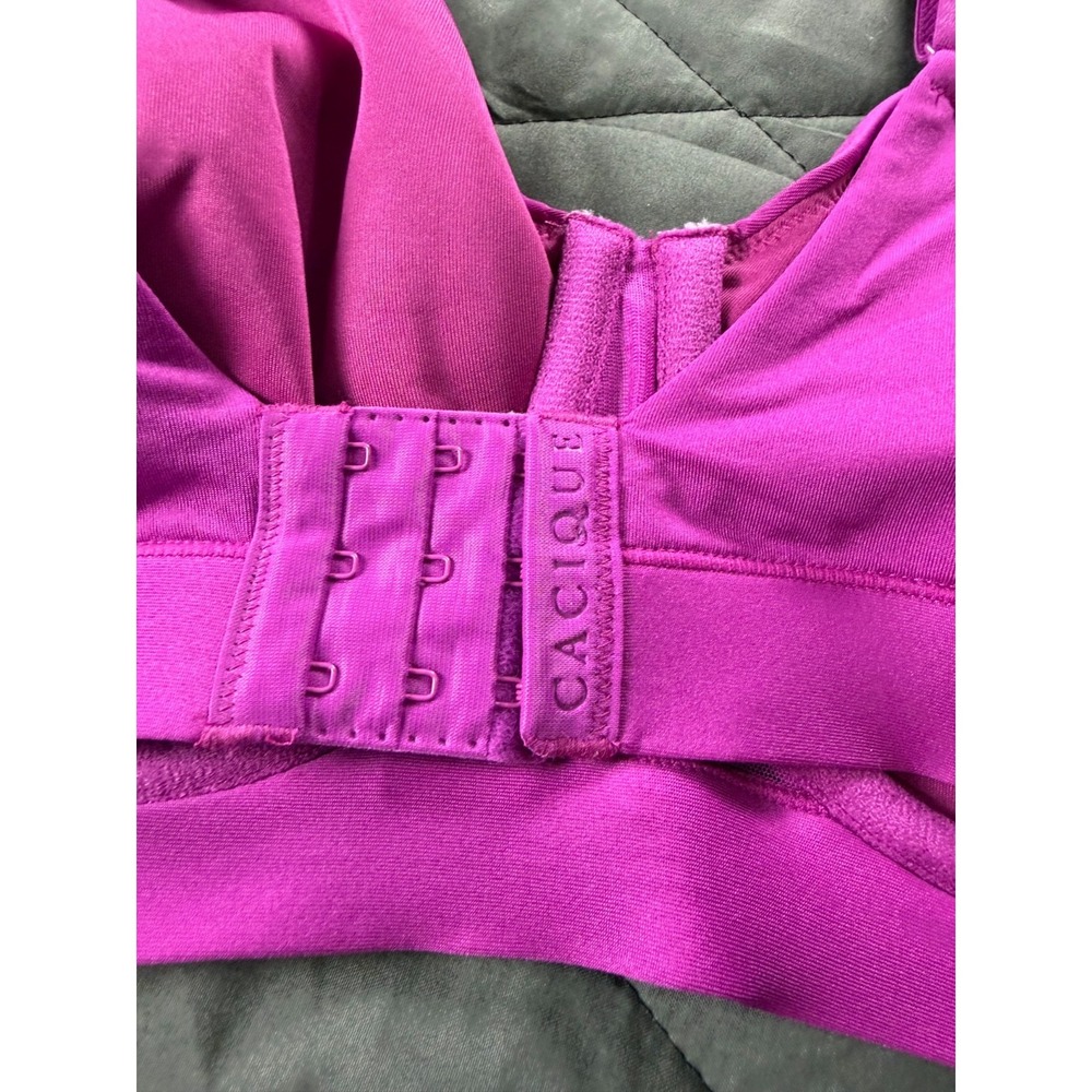 Cacique Bra Mens 46B Bright Pink Adjustable Straps Full Coverage Underwired - Picture 6 of 11